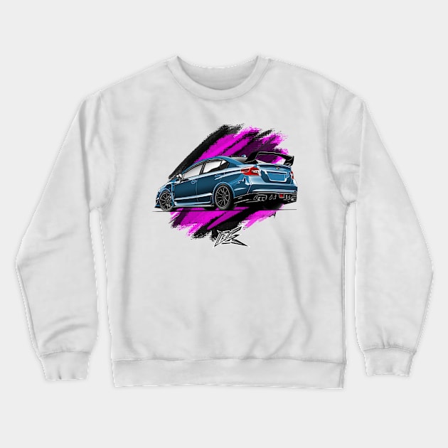 subaru wrx sti rear Crewneck Sweatshirt by naquash